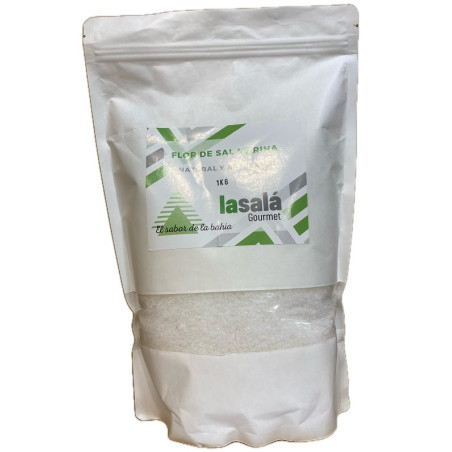 PAQUETE DE 1 KG DE FLOR DE SAL ARTESANAL DE PUERTO REAL – CALIDAD GOURMET Y ORIGEN CÁDIZ