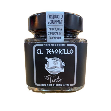SALSA DULCE GELIFICADA DE VINO TINTO 150 gr EL TESORILLO