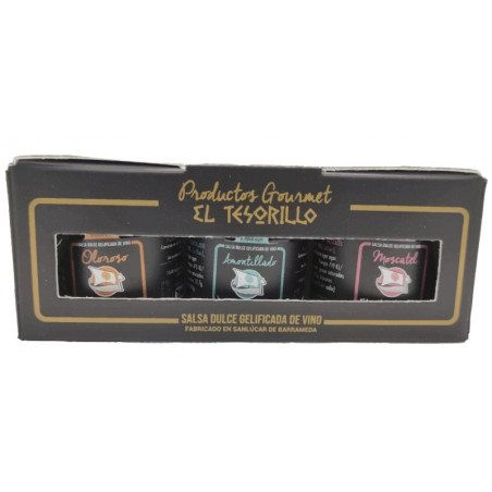 PACK DE 3 MERMELADAS DE 40g Amontillado Oloroso y MoscatelL EL TESORIILLO