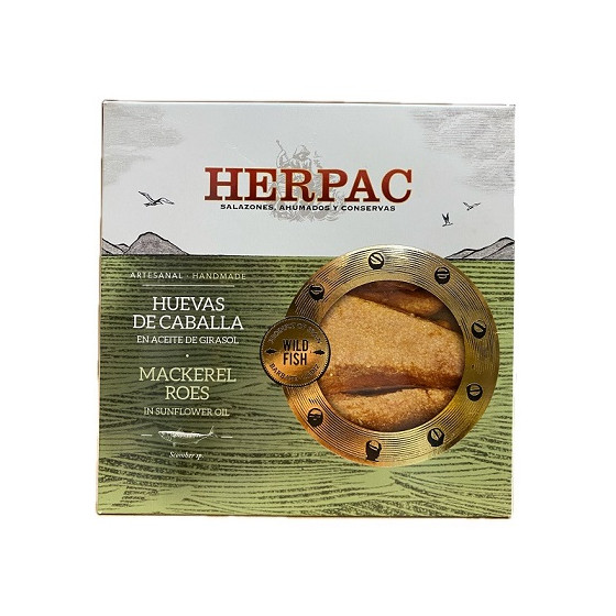 HUEVAS DE CABALLA 523 gr EN ACEITE DE GIRASOL HERPAC BARBATE CÁDIZ