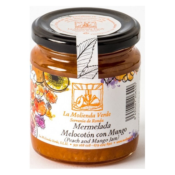 MERMELADA DE MELOCOTÓN CON MANGO 275gr LA MOLIENDA VERDE SERRANIA DE RONDA