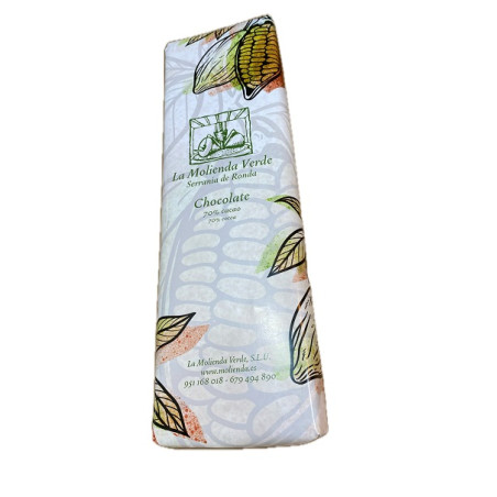 CHOCOLATE PURO 70% CACAO LA MOLIENDA VERDE SERRANIA DE RONDA
