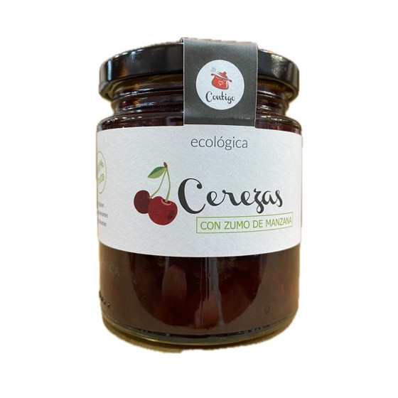MERMELADA DE CEREZAS CON ZUMO DE MANZANA 260g CONTIGO CONSERVAS ARTESANALES