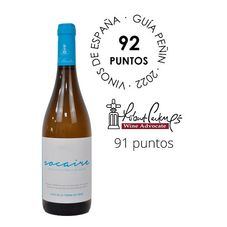 SOCAIRE VINO BLANCO SECO 75 cl DE LA TIERRA DE CÁDIZ PALOMINO FINO