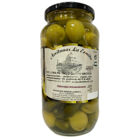 ACEITUNAS RELLENAS DE PEPINILLO SABOR ANCHOA LA ERMITA 1400 G