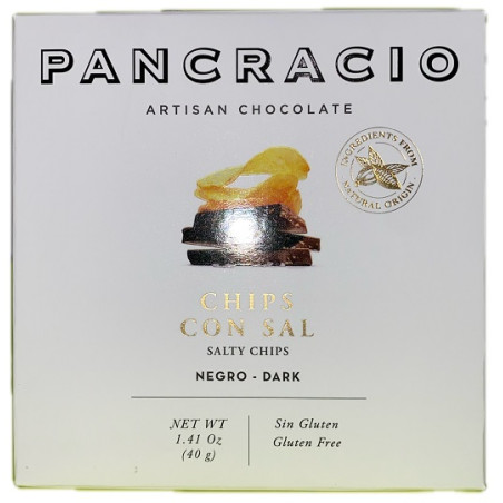 MINI TABLETA CHOCOLATE NEGRO 64% CHIPS CON SAL PANCRACIO 40G – GOURMET ESPAÑOL