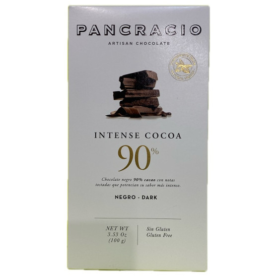 TABLETA INTENSE COCOA 90% PANCRACIO – CHOCOLATE NEGRO GOURMET 100G