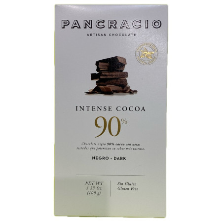TABLETA INTENSE COCOA 90% PANCRACIO – CHOCOLATE NEGRO GOURMET 100G