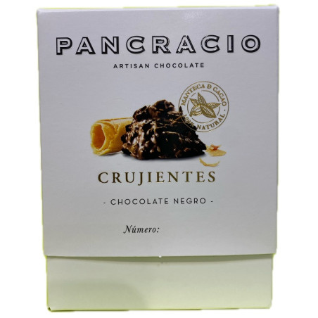 CRUJIENTES CHOCOLATE NEGRO 64% PANCRACIO 140G – GOURMET ARTESANAL ESPAÑOL
