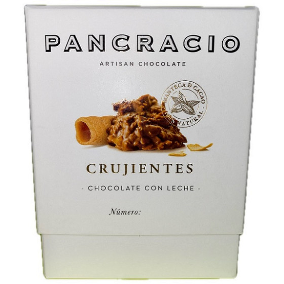 CRUJIENTES CHOCOLATE CON LECHE 38% PANCRACIO 140G – GOURMET ARTESANAL ESPAÑOL