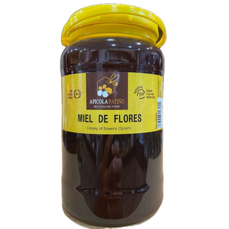 MIEL DE FLORES APÍCOLA PATIÑO 2 KG – MIEL ARTESANAL EN ENVASE PLÁSTICO DE CONIL (CÁDIZ)