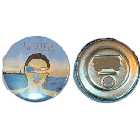 IMÁN REDONDO PLAYA DE LA CALETA 58CM – METAL ABRIDOR