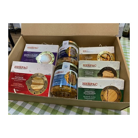 CAJA SURTIDA CONSERVAS HERPAC SELECCIÓN PREMIUM EXCLUSIVA AIRES DE CÁDIZ