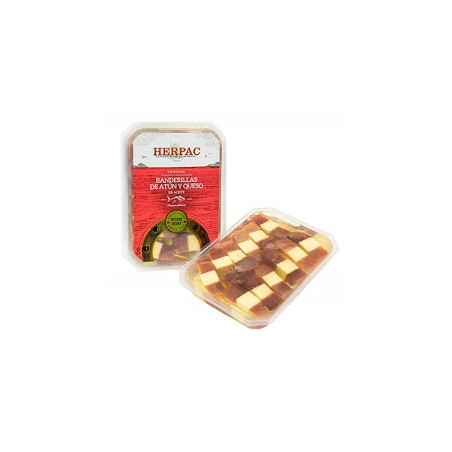 BANDERILLAS DE ATÚN Y QUESO EN ACEITE 12 UD 294G HERPAC BARBATE GOURMET CÁDIZ