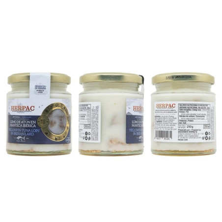 LOMO DE ATÚN YELLOWFIN EN MANTECA IBÉRICA TARRO 250g HERPAC BARBATE
