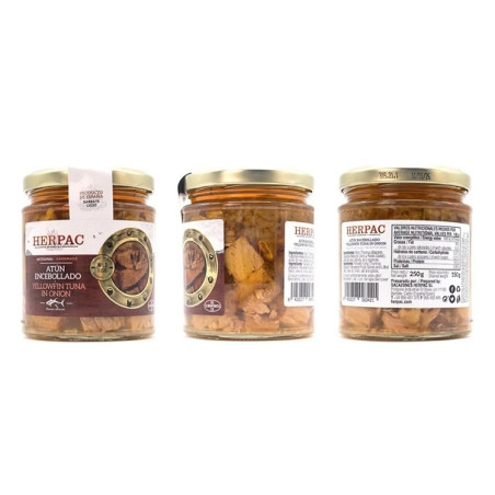 ATÚN ENCEBOLLADO YELLOWFIN TARRO 250g HERPAC BARBATE