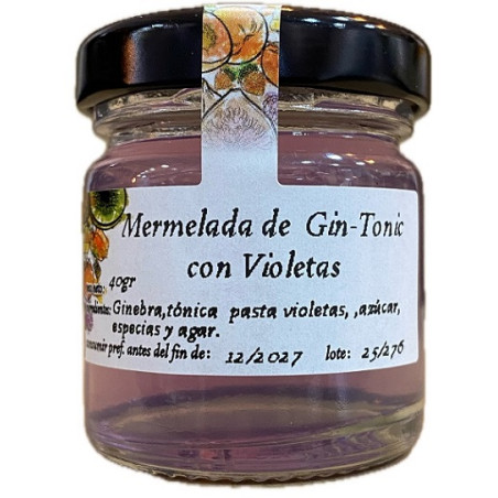 MERMELADA DE GINTONIC CON VIOLETAS LA MOLIENDA VERDE 40 G