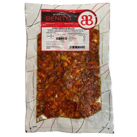 CHORIZO IBÉRICO DE BELLOTA LONCHEADO ANSELMO BENITO 100 G