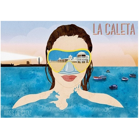 IMÁN SOUVENIR PLAYA DE LA CALETA 105X75CM – FLEXIBLE