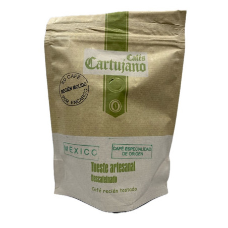 CAFÉ DESCAFEINADO MÉXICO MOLIDO 250g ESPECIALIDAD CAFÉS CARTUJANO SAN JÓSE DEL VALLE CÁDIZ