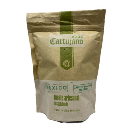 CAFÉ DESCAFEINADO MÉXICO EN GRANO 250g ESPECIALIDAD CAFÉS CARTUJANO SAN JOSÉ DEL VALLE CÁDIZ