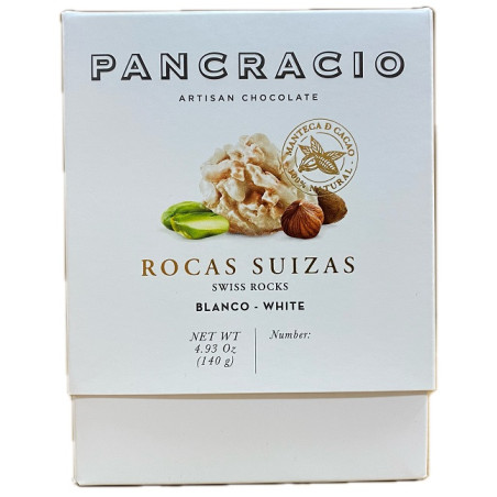 CHOCOLATE ARTESANO ROCAS SUIZAS BLANCO 140g PANCRACIO