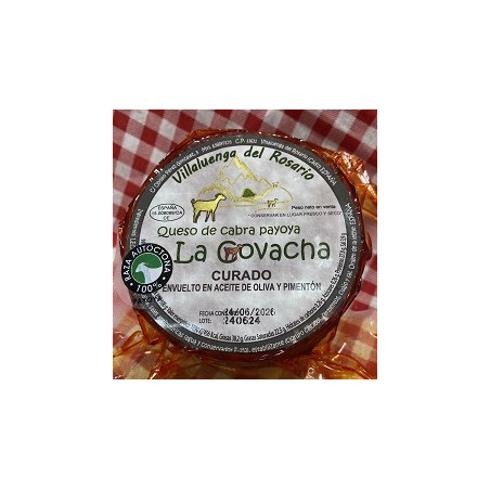 MINI QUESO DE CABRA CURADO AL PIMENTÓN LA COVACHA 460g APROX