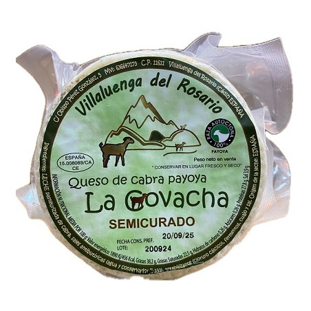 MINI QUESO DE CABRA PAYOYA SEMICURADO 450 gr Aprox LA COVACHA VILLALUENGA DEL ROSARIO CÁDIZ