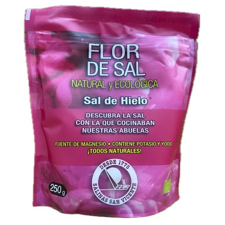 FLOR DE SAL NATURAL Y ECOLÓGICA 250 gr SALINAS SAN VICENTE SAN FERNANDO
