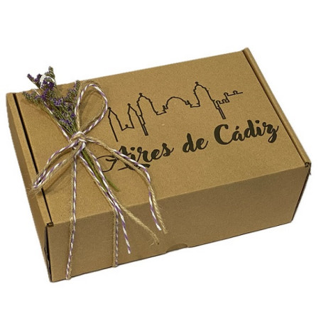 CAJA DE REGALO AIRES DE CÁDIZ 22X14X85 CM – PACKAGING EXCLUSIVO PARA PRODUCTOS GOURMET