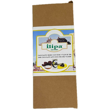 CHOCOLATE NEGRO 70% CON AOVE Y FLOR DE SAL ILIPA 100 G – OLVERA
