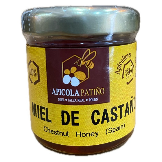 MIEL DE CASTAÑO APÍCOLA PATIÑO 60 G – TARRO ARTESANAL DE CONIL (CÁDIZ)
