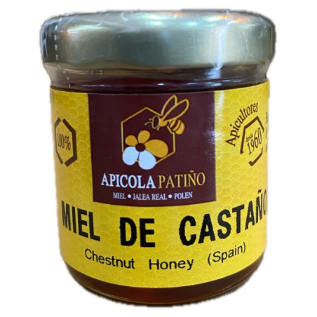 MIEL DE CASTAÑO APÍCOLA PATIÑO 60 G – TARRO ARTESANAL DE CONIL (CÁDIZ)