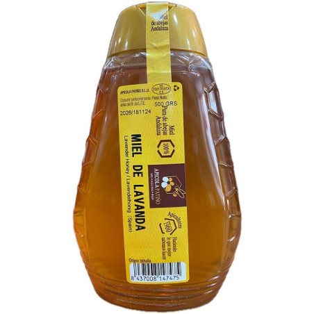 MIEL DE LAVANDA APÍCOLA PATIÑO 500 G – FORMATO ANTIGOTEO ARTESANAL DE CONIL (CÁDIZ)