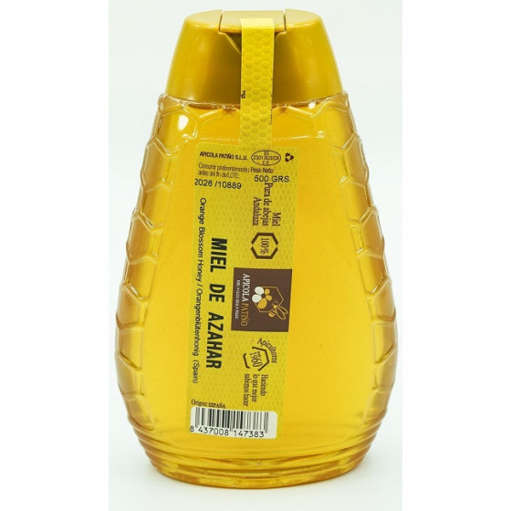 MIEL DE AZAHAR TARRO 500 gr ANTIGOTEO APICOLA PATIÑO CONIL CÁDIZ