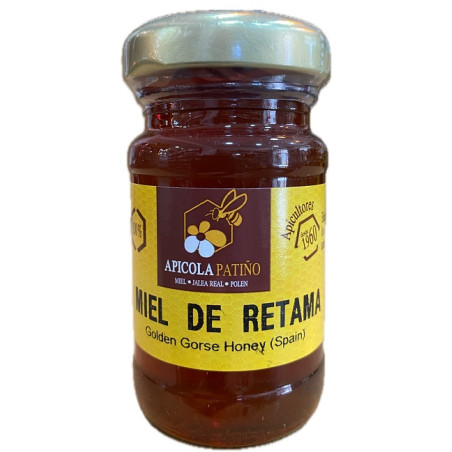 MIEL DE RETAMA APÍCOLA PATIÑO 80 G – TARRO ARTESANAL DE CONIL DE LA FRONTERA (CÁDIZ)