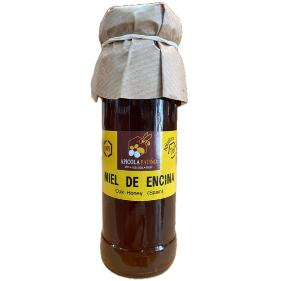 MIEL DE ENCINA APÍCOLA PATIÑO 150 G – TARRO ARTESANAL DE CONIL DE LA FRONTERA (CÁDIZ)