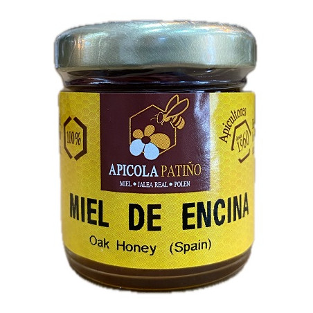 MIEL DE ENCINA APÍCOLA PATIÑO 60 G – TARRO ARTESANAL DE CONIL DE LA FRONTERA (CÁDIZ)