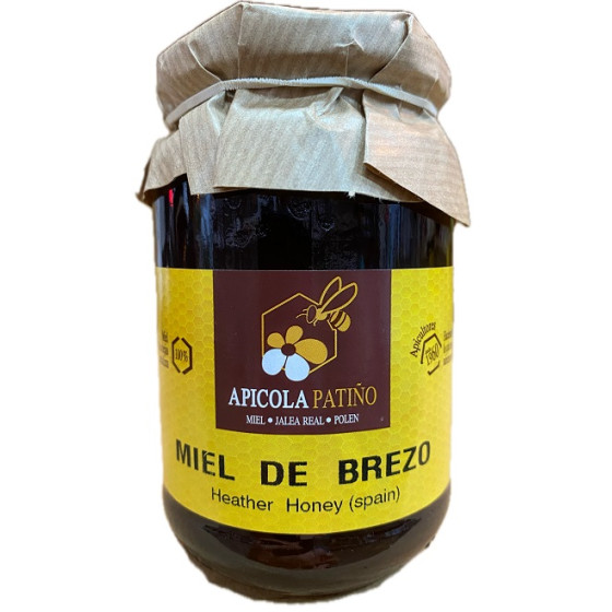 MIEL DE BREZO APÍCOLA PATIÑO 500 G – TARRO ARTESANAL GRAN FORMATO DE CONIL (CÁDIZ)