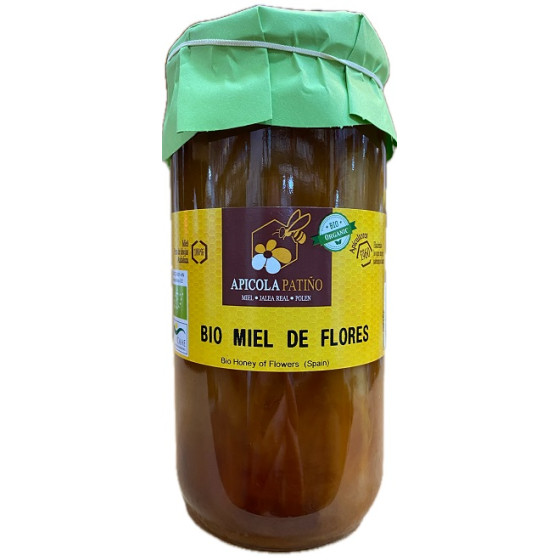 MIEL DE MIL FLORES BIO APÍCOLA PATIÑO 1 KG – CERTIFICADA ECOLÓGICA DE CONIL (CÁDIZ)