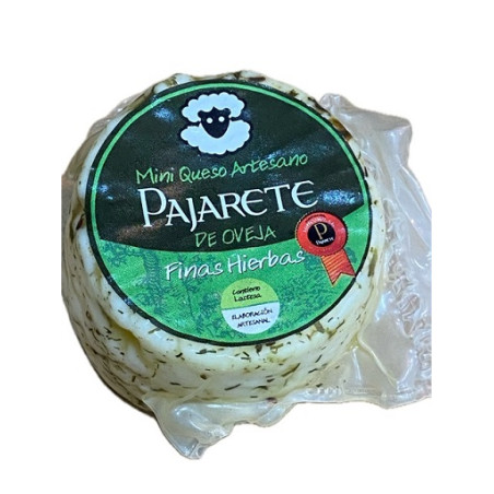 MINI QUESO OVEJA A LAS FINAS HIERBAS  90 gr Aprox QUESOS PAJARETE VILLAMARTÍN CÁDIZ