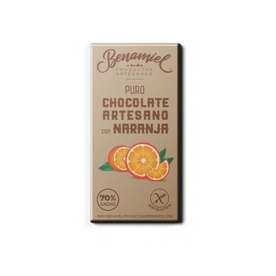 CHOCOLATE ARTESANO CON NARANJA 115g BENAMIEL SIERRA DE GRAZALEMA