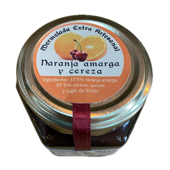 MERMELADA ARTESANA DE NARANJA AMARGA Y CEREZA 120G – FUSIÓN DE SABORES DESDE LA SIERRA DE CÁDIZ