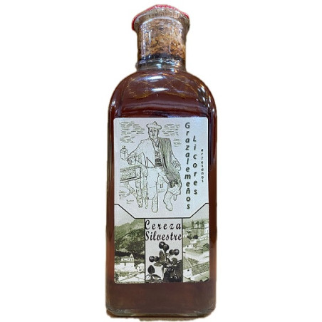 LICOR DE CEREZAS SILVESTRE FRASCA 500 ml GRAZALEMEÑOS LICORES ARTESANOS