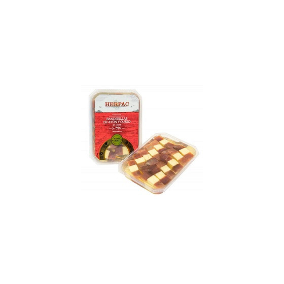 BANDERILLAS DE ATÚN Y QUESO EN ACEITE 12 UD 294G HERPAC BARBATE GOURMET CÁDIZ