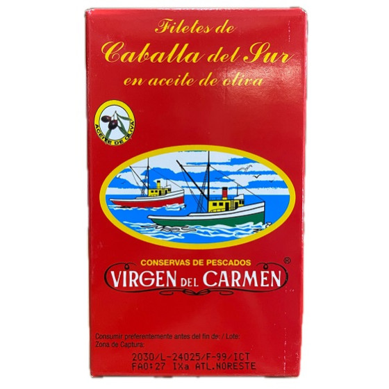 FILETES DE CABALLA EN ACEITE DE OLIVA VIRGEN DEL CARMEN 120 G – CONSERVA DE TARIFA