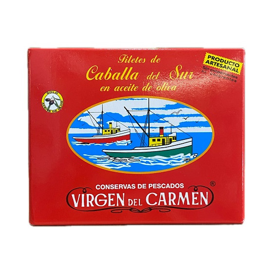 FILETES DE CABALLA EN ACEITE DE OLIVA VIRGEN DEL CARMEN 237 G – CONSERVA DE TARIFA