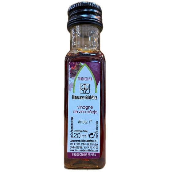 VINAGRE DE VINO AÑEJO 20ML ALMAZARAS DE LA SUBBÉTICA BOTELLITA MONODOSIS