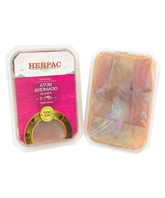 ATÚN AHUMADO EN ACEITE 250gr. HERPAC BARBATE