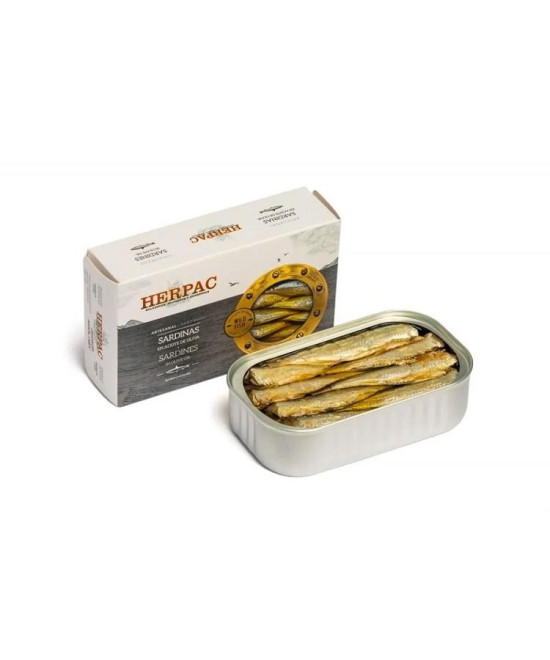 SARDINILLAS EN ACEITE DE OLIVA LATA 115g. HERPAC BARBATE